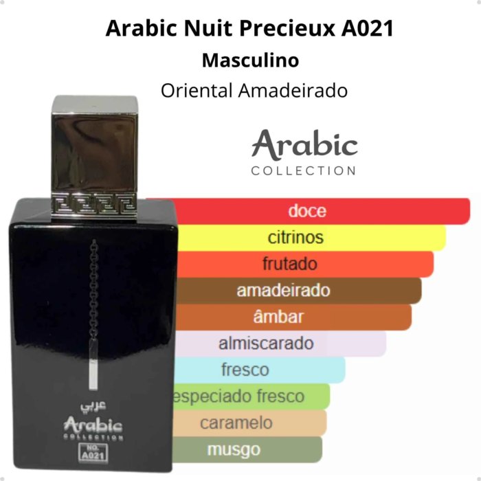 Perfume Arabic Nuit Precieux A021 - Masculino 25ml