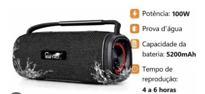 Caixa de som 100w