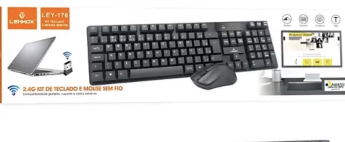 Teclado com mouse sem fio