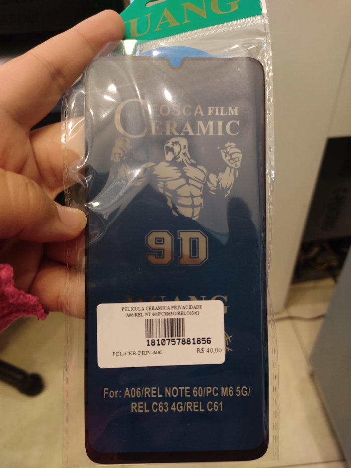 Película cerâmica privacidade A05/A06/A07