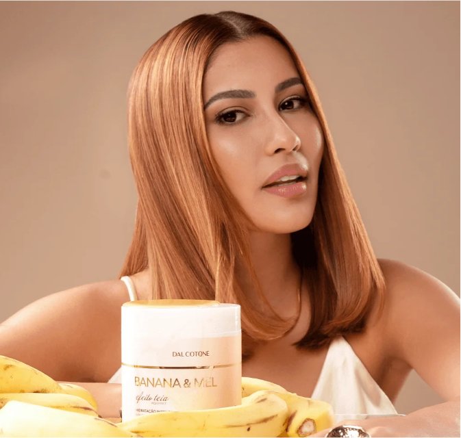 Máscara Banana e Mel Dal Cotone Efeito Teia 500g