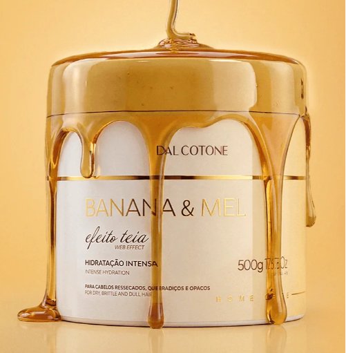 Máscara Banana e Mel Dal Cotone Efeito Teia 500g